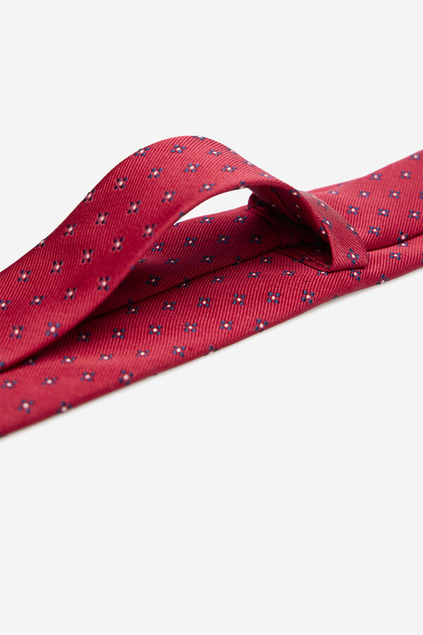 Cortefiel Corbata seda natural Rojo
