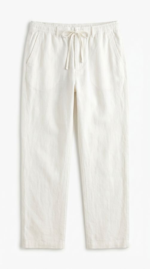 OOTO Pantal&oacute;n de lino-algod&oacute;n regular Marfil