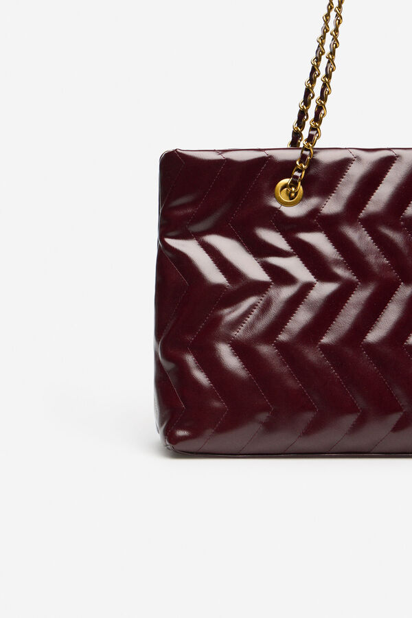 Cortefiel Shopper acolchado Vino