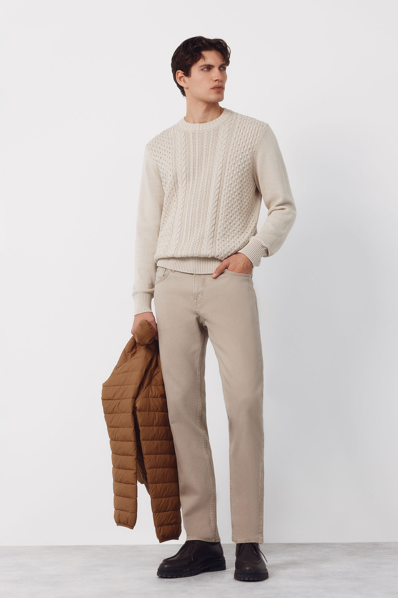 Cortefiel Pantal&oacute;n 5 bolsillos color regular fit