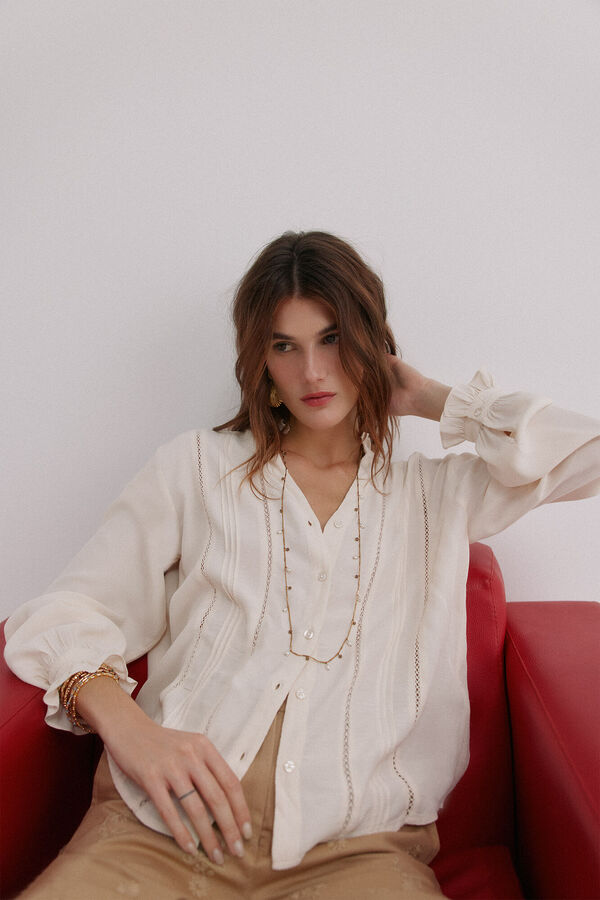 Hoss Intropia Clementine. Blusa manga larga Marfil