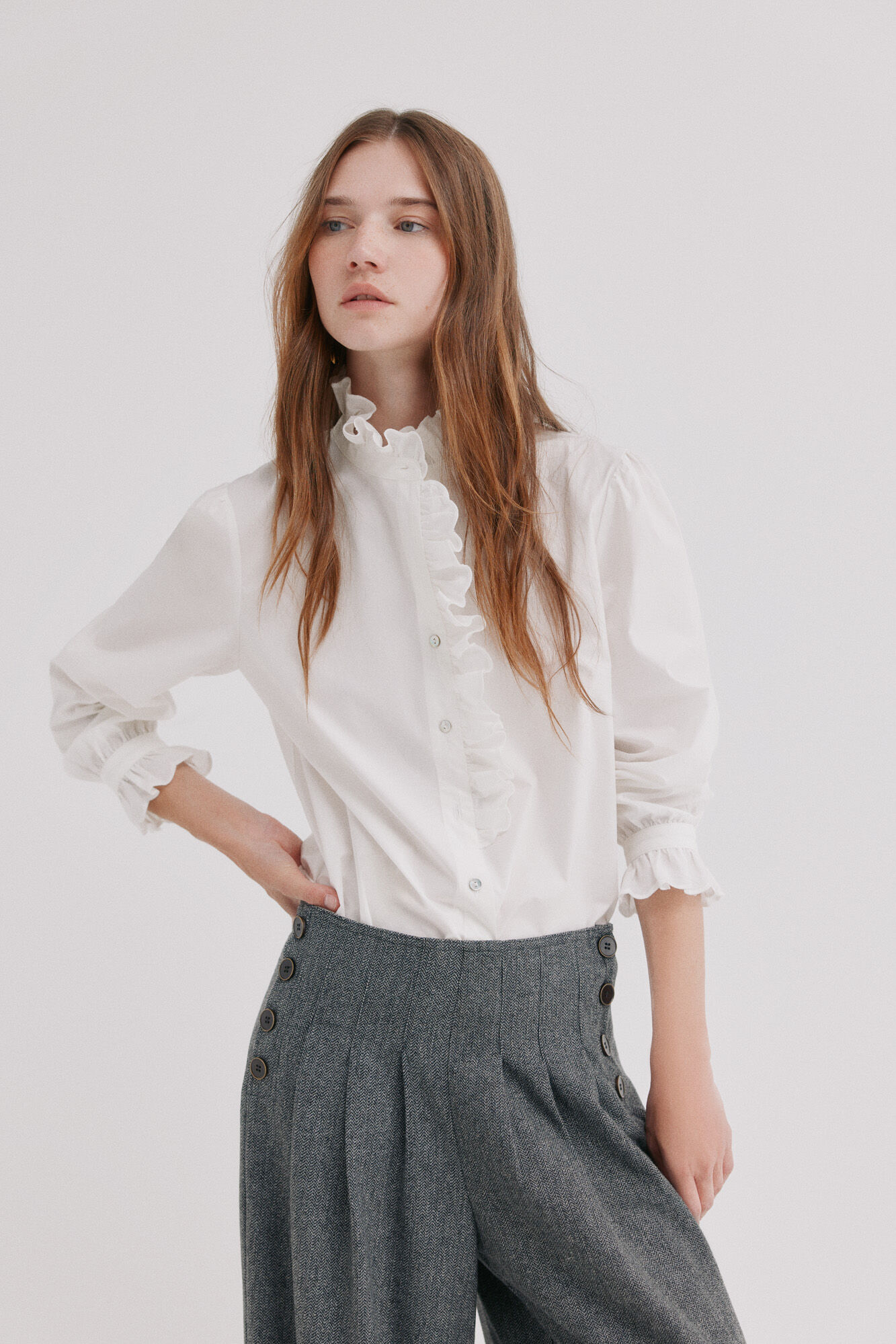 Hoss Intropia Clea .Camisa con volante