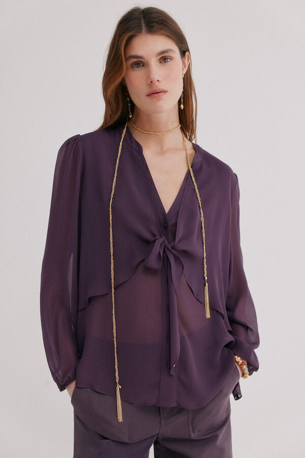 Hoss Intropia Gala. Blusa con lazo Morado