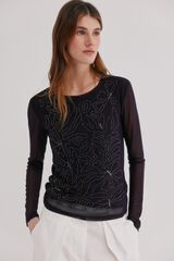 Hoss Intropia Mariana. Top bordado Lila