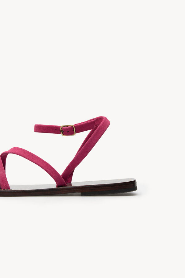 Hoss Intropia Maitane. Sandalias de serraje Rosa