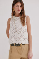 Hoss Intropia Irune. Top calado Marfil