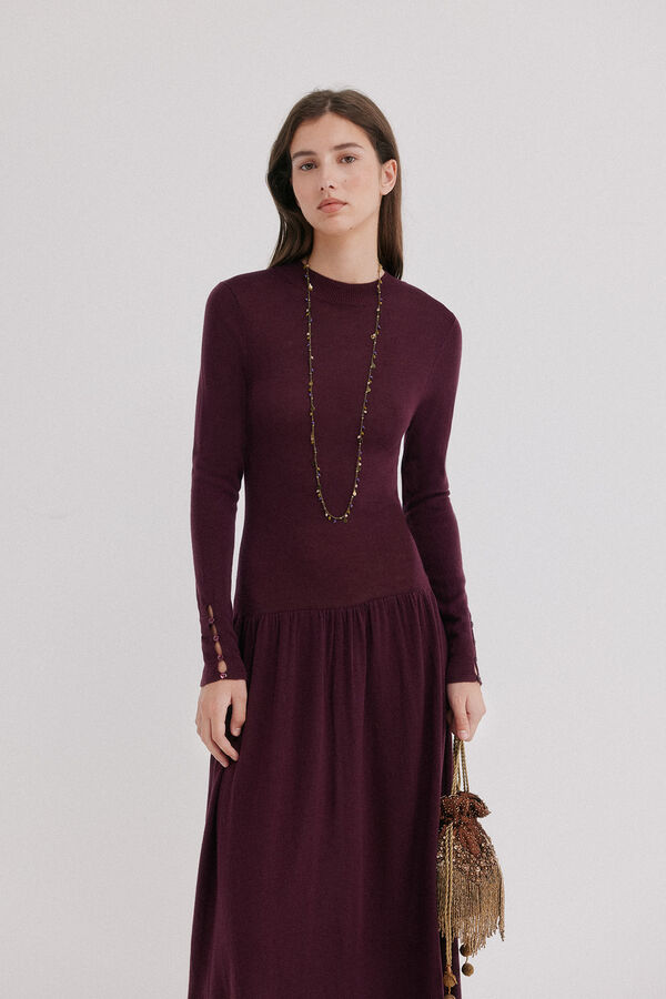 Hoss Intropia Aysel. Vestido de tejido Estampado morado