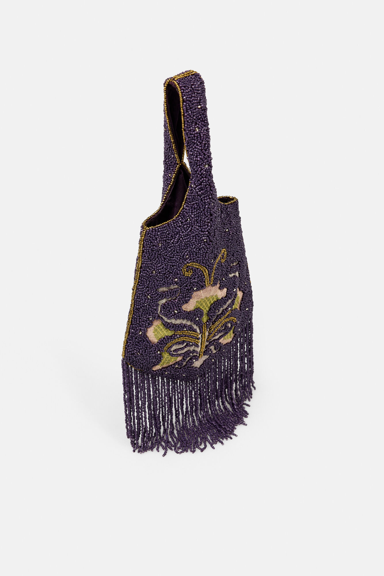 Hoss Intropia Nerea. Bolsa bordada con flecos