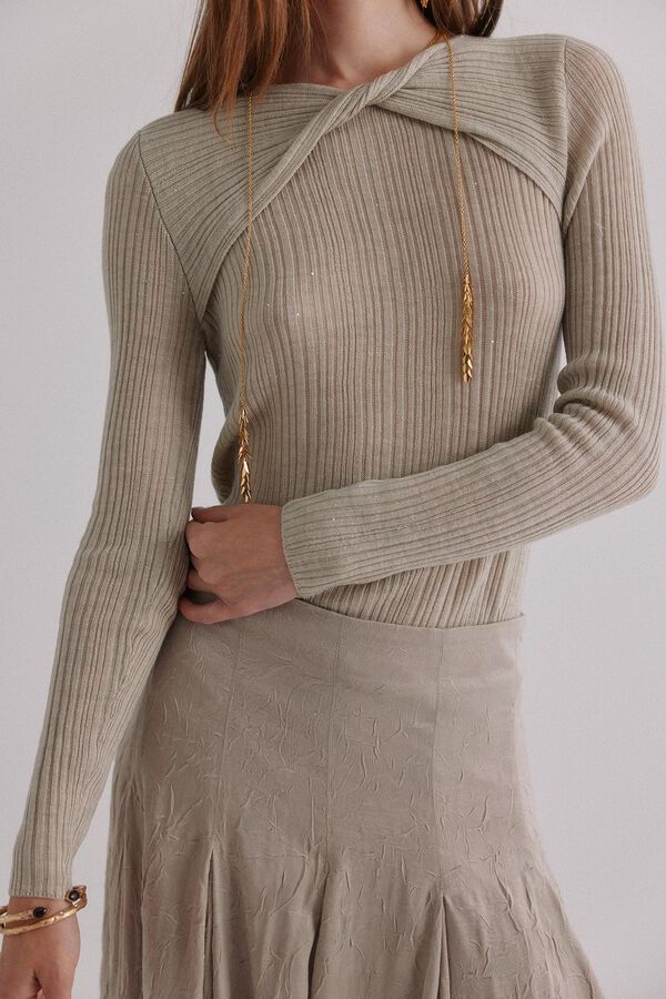 Hoss Intropia Nabila. Top con detalle de nudo Verde