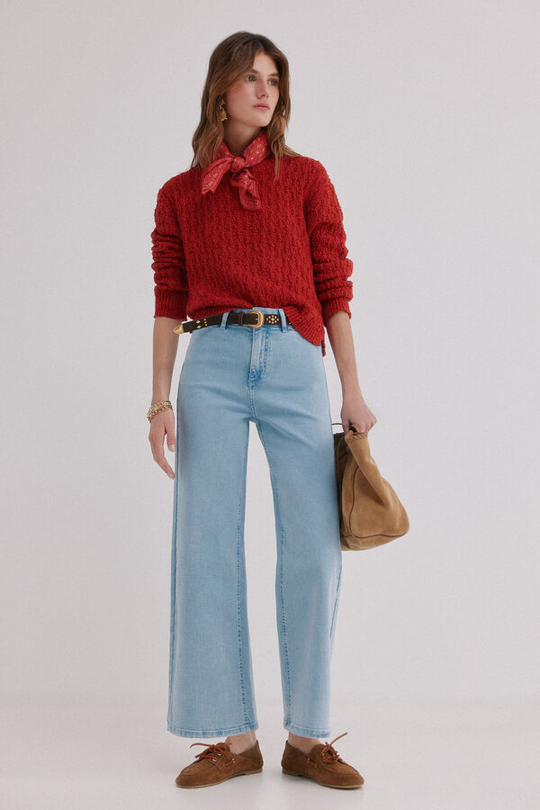 Hoss Intropia B&aacute;rbara. Jeans wide leg Azul