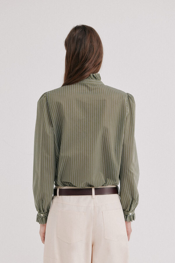 Hoss Intropia Cristela. Camisa de rayas Kaki