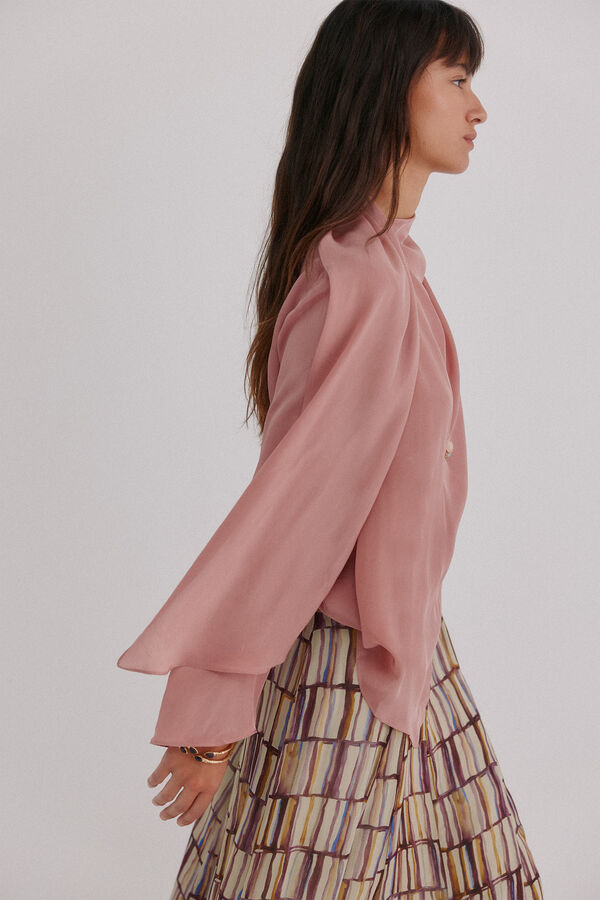 Hoss Intropia Blusa con cruce asim&eacute;trico Marron