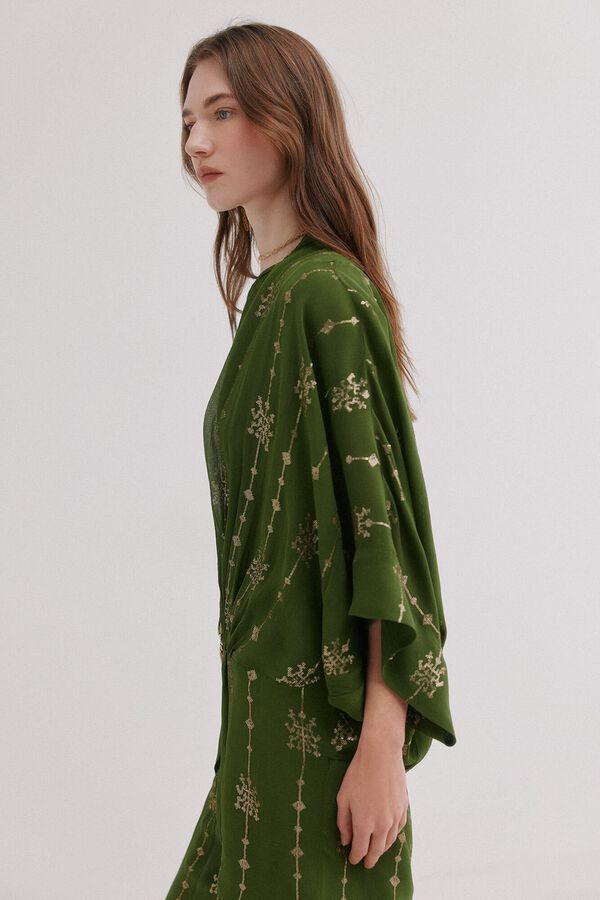 Hoss Intropia Ghana. Blusa bordada Kaki