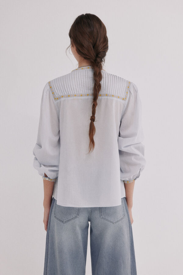 Hoss Intropia Catia. Blusa con jaretas Azul