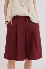 Hoss Intropia Paisley. Bermudas flu&iacute;das Vino