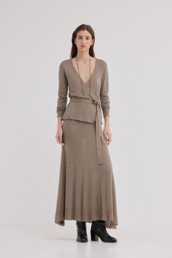 Hoss Intropia Isabetta. C&aacute;rdigan de tejido Beige