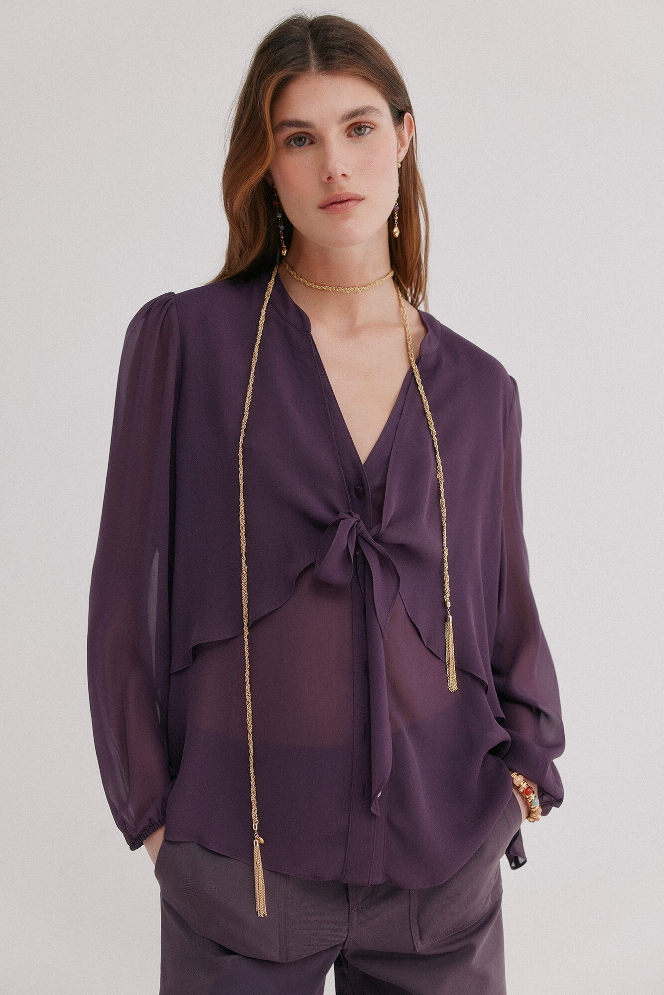 Hoss Intropia Gala. Blusa con lazo