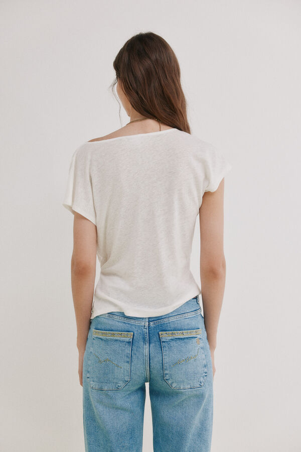 Hoss Intropia Madeline. Playera drapeada Beige