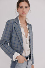 Hoss Intropia Estela. Blazer a cuadros Gris