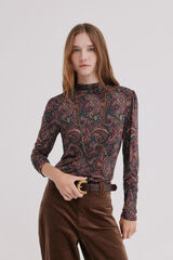 Hoss Intropia Marlene.Top estampado Estampado granate