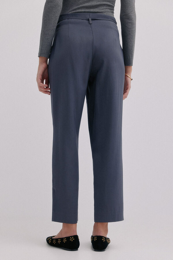 Hoss Intropia Piper. Pantal&oacute;n con lazo Gris