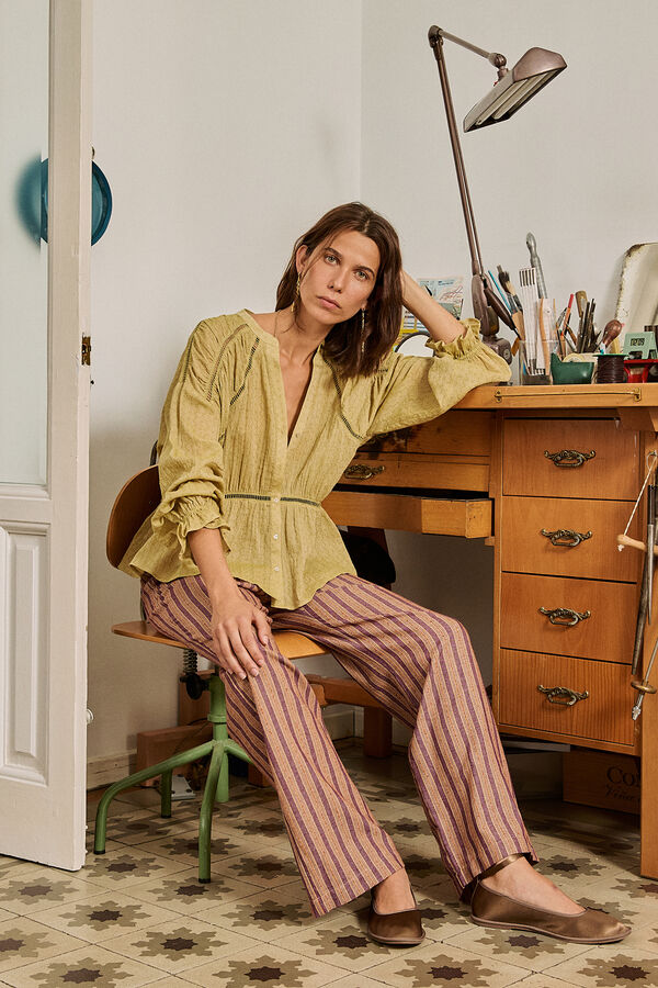 Hoss Intropia Guiomar. Blusa boho Kaki