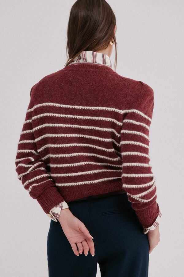 Hoss Intropia Ninnette. Su&eacute;ter a rayas Granate