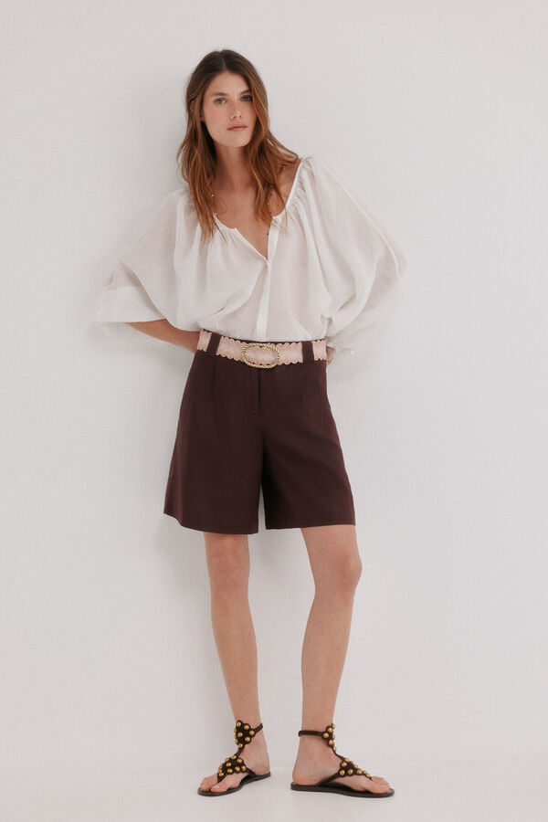 Hoss Intropia Caroline. Blusa manga larga Blanco