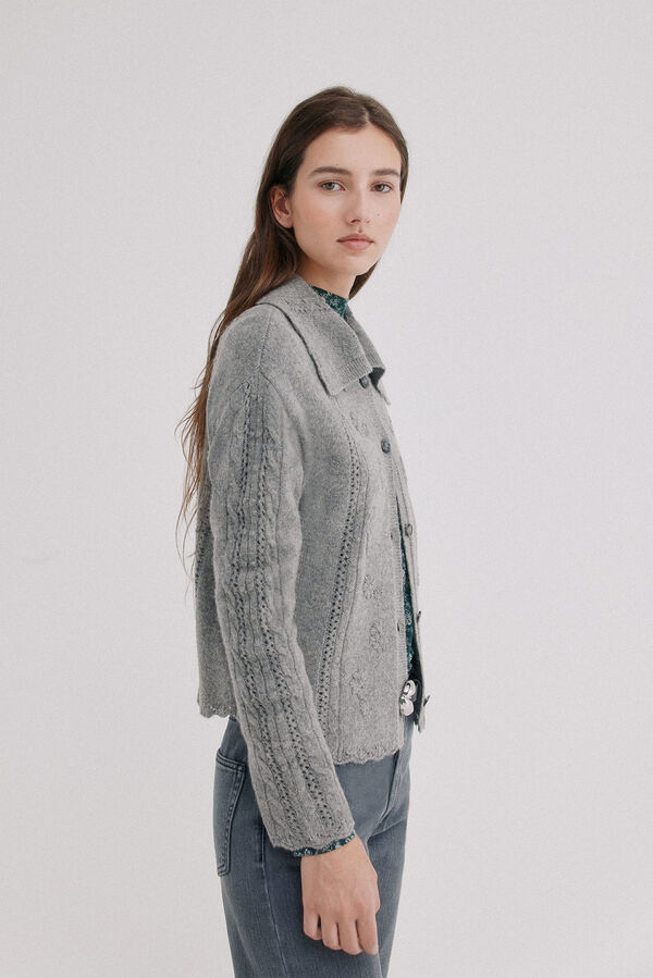 Hoss Intropia Isabelina. C&aacute;rdigan de tejido Gris