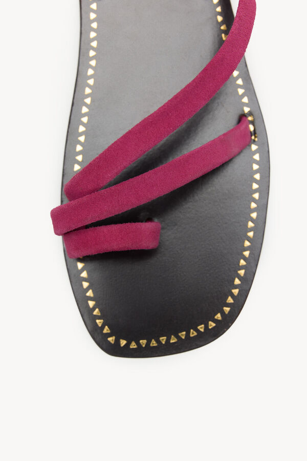 Hoss Intropia Maitane. Sandalias de serraje Rosa