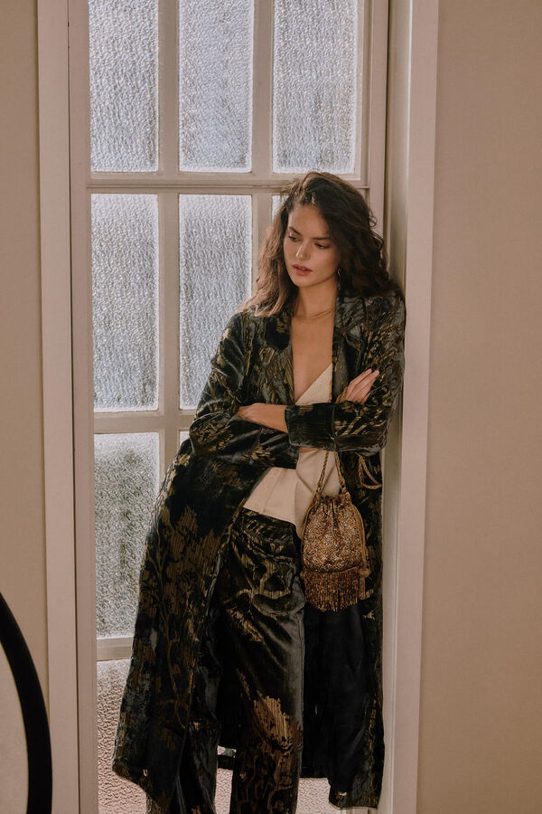 Hoss Intropia Elodie. Chamarra jacquard Azul marino