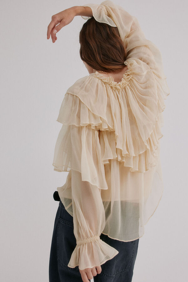 Hoss Intropia Giulia. Blusa rom&aacute;ntica Marfil