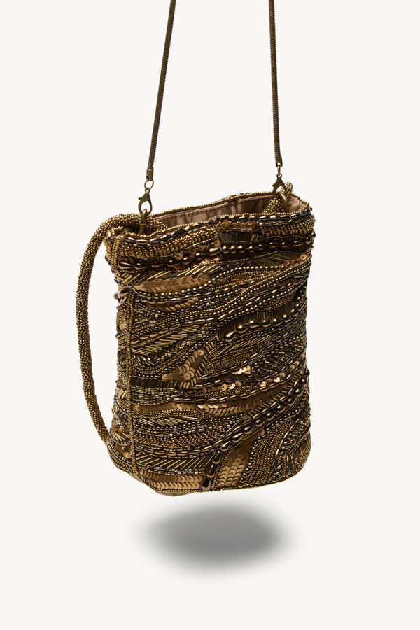 Hoss Intropia Nuria. Bolsa de abalorios Amarillo