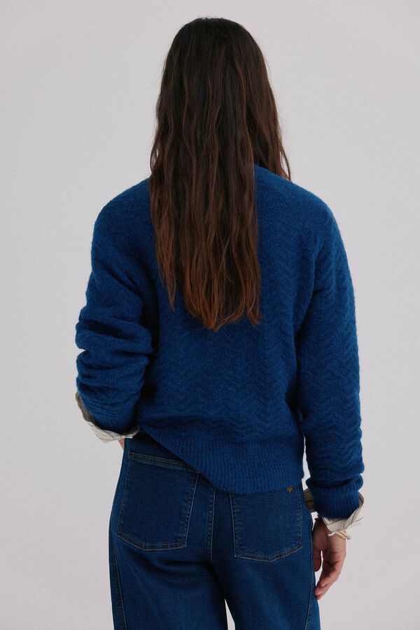 Hoss Intropia Ivonne. Su&eacute;ter con textura Azul marino