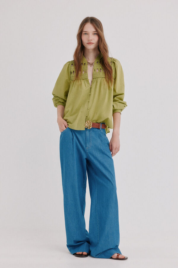 Hoss Intropia Cecile. Blusa manga larga Kaki