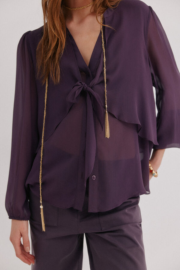 Hoss Intropia Gala. Blusa con lazo Morado