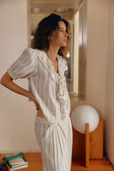 Hoss Intropia Camille. Blusa bordada Marfil