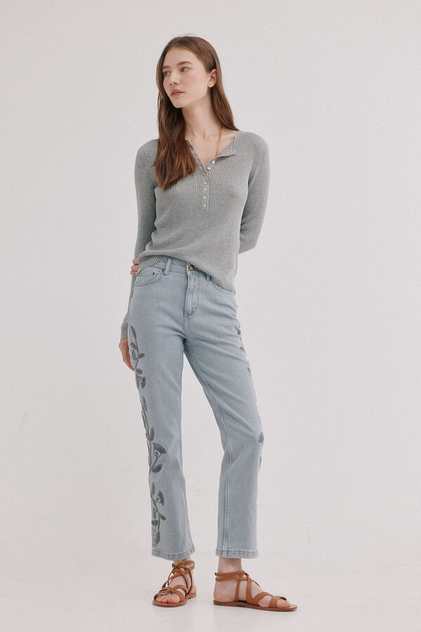 Hoss Intropia Bonnie. Jeans bootcut Gris