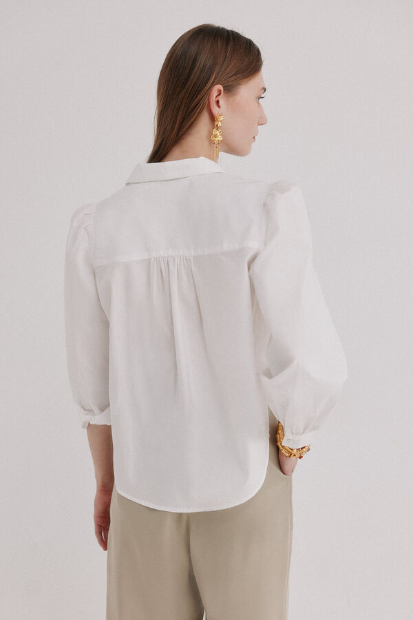 Hoss Intropia Carine. Blusa bordada Blanco