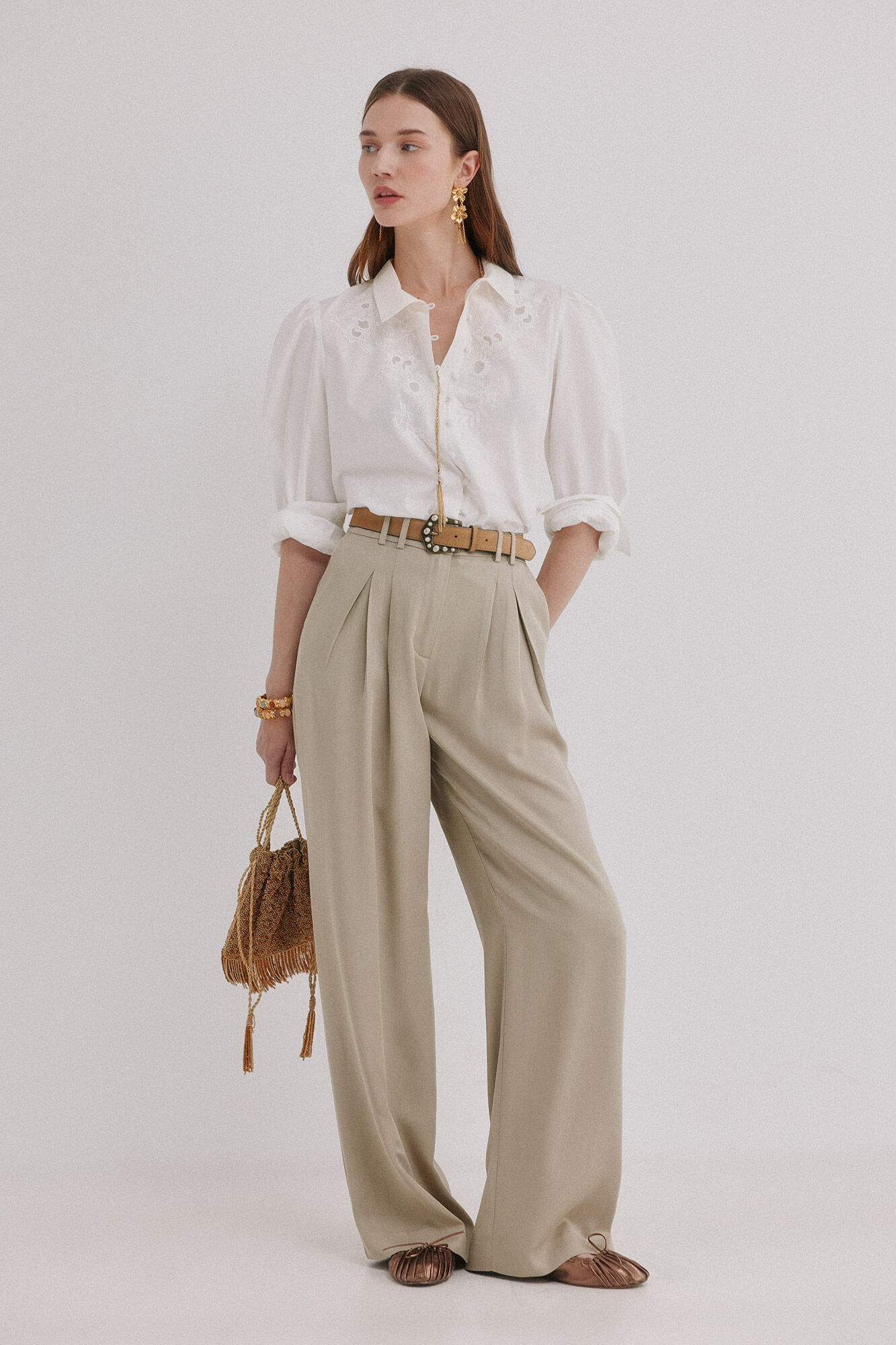 Hoss Intropia Paloma. Pantal&oacute;n de doble pliegue