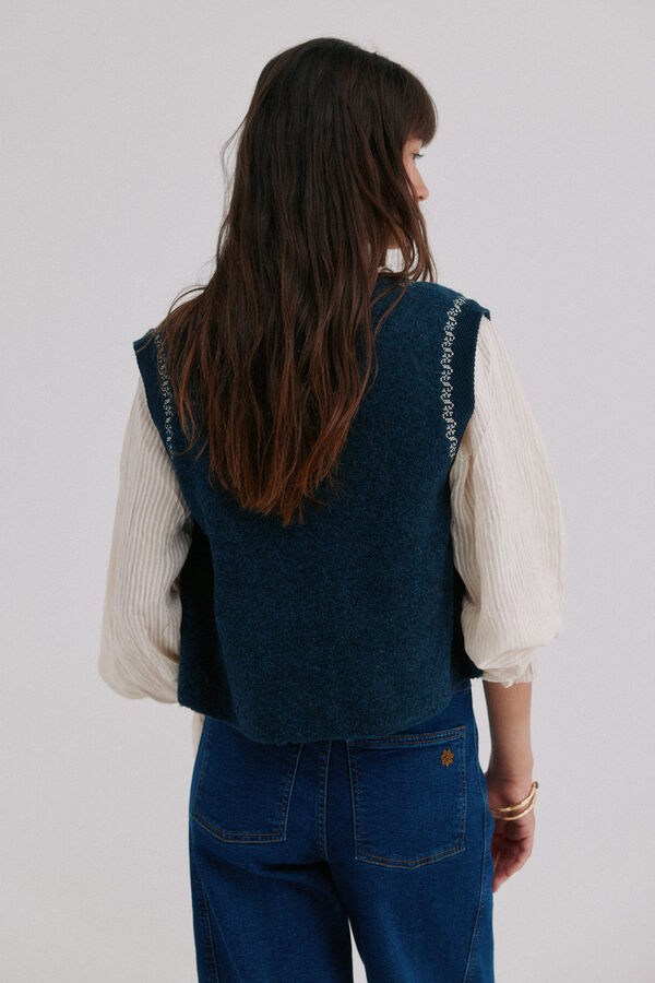 Hoss Intropia Nunzia. Chaleco bordado Azul