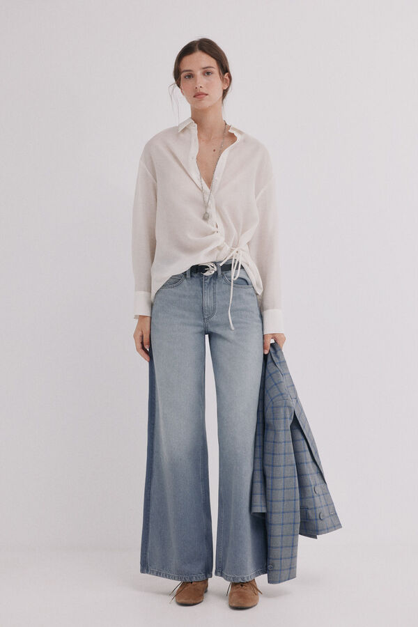 Hoss Intropia Billie. Jeans patchwork Gris