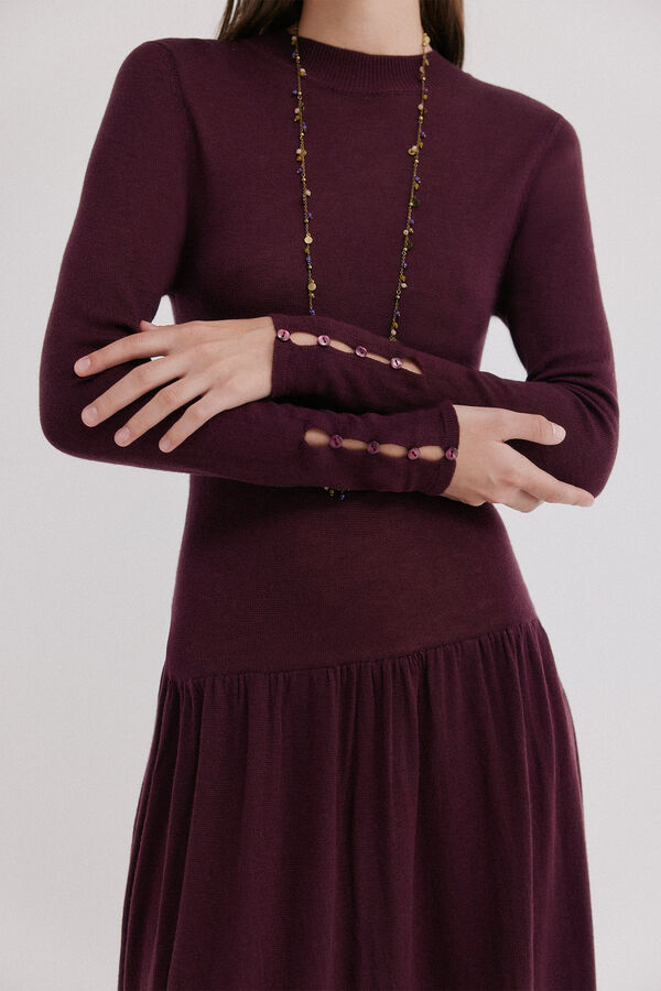 Hoss Intropia Aysel. Vestido de tejido Estampado morado
