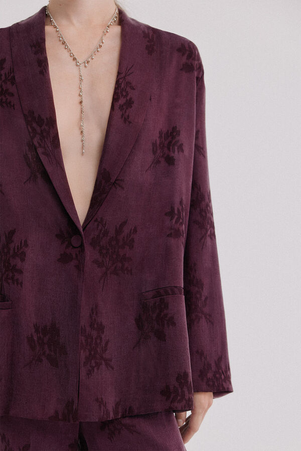 Hoss Intropia Elmira. Blazer jacquard Vino