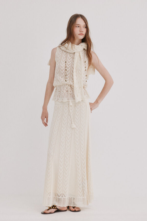 Hoss Intropia Rielle. Falda de tejido Blanco