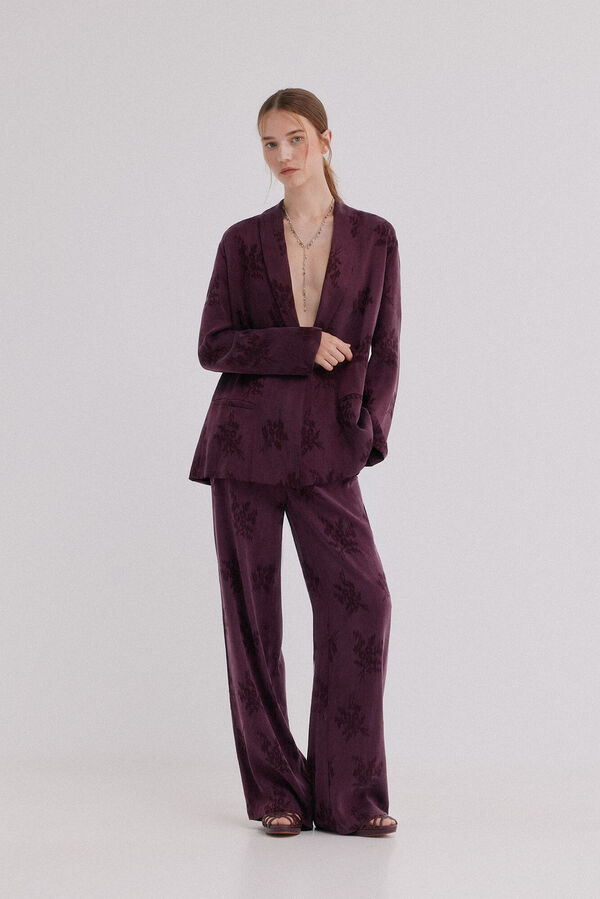 Hoss Intropia Elmira. Blazer jacquard Vino