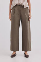 Hoss Intropia Pietra.Pantal&oacute;n de pinzas Kaki