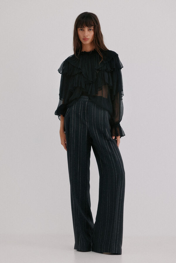 Hoss Intropia Blusa rom&aacute;ntica Giulia Negro