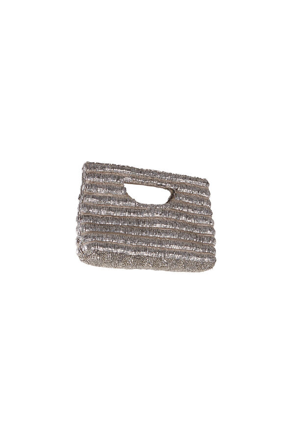 Hoss Intropia Nina. Bolsa de mano de abalorios Gris