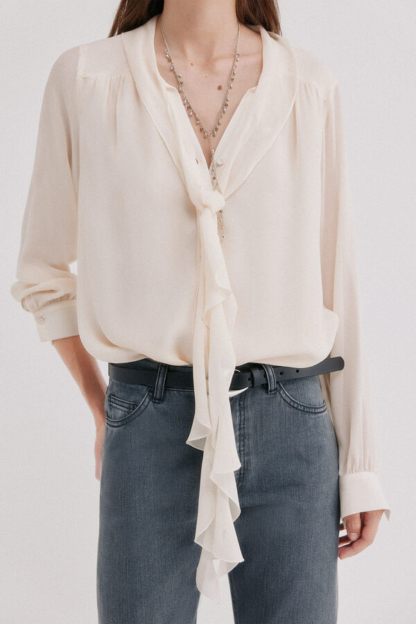 Hoss Intropia Casie. Blusa fluida Marfil